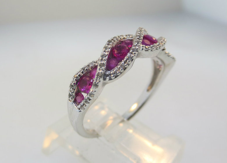 White Gold Ruby Band