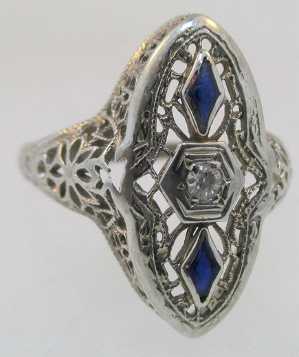 Vintage Sapphire and Diamond ring